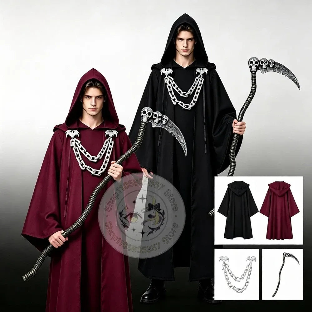 Hallowland New Medieval Wizard Priest Costume