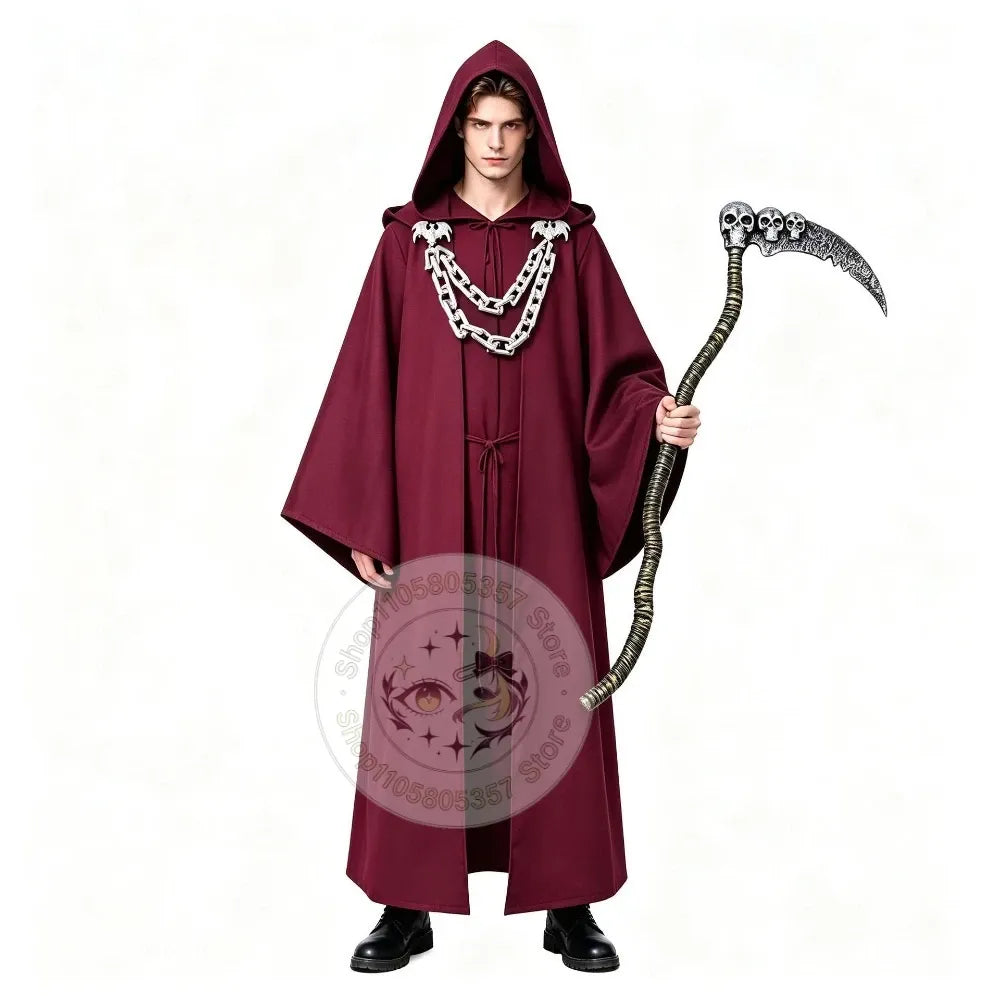 Hallowland New Medieval Wizard Priest Costume