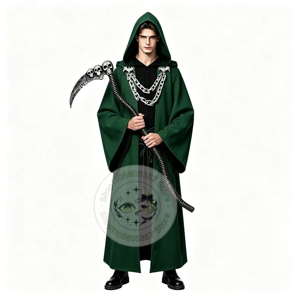 Hallowland New Medieval Wizard Priest Costume