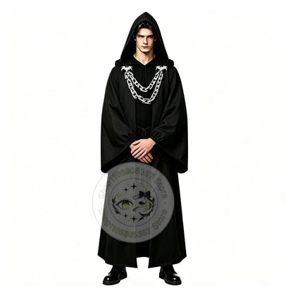 Hallowland New Medieval Wizard Priest Costume