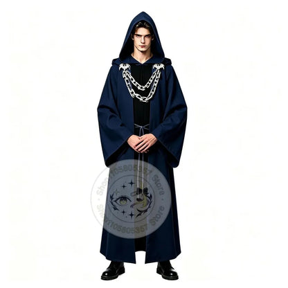 Hallowland New Medieval Wizard Priest Costume